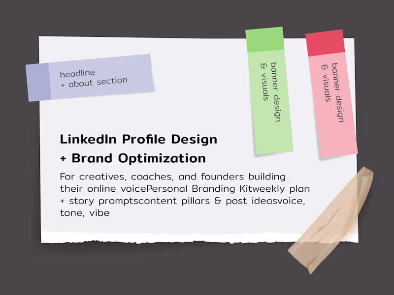 Cover image for LinkedIn Profile Design + Brand Optimization