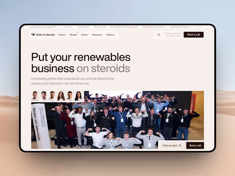 Cover image for Website Development for Solar on Steroids