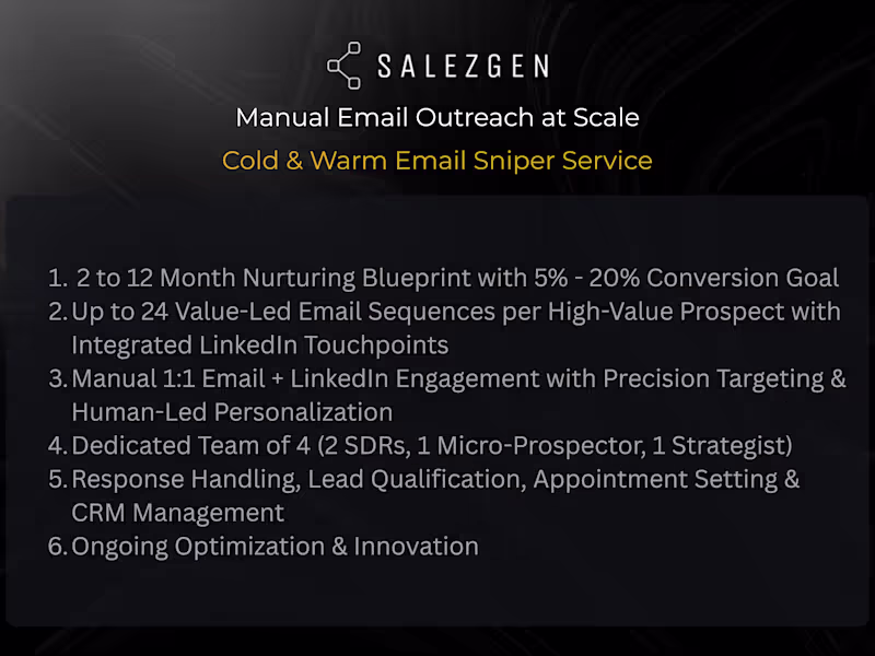 Cover image for Manual Email Outreach at Scale: Cold & Warm Email Sniper Service