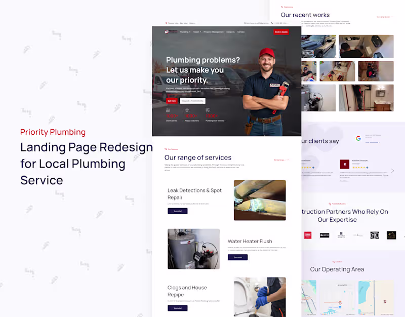 Cover image for Priority Plumbing Landing Page Redesign
