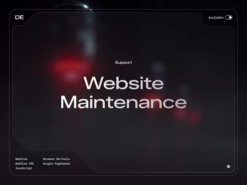 Cover image for Website Maintenance
