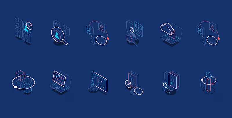 Cover image for Fintech Platform Isometric Illustration & Icon Set