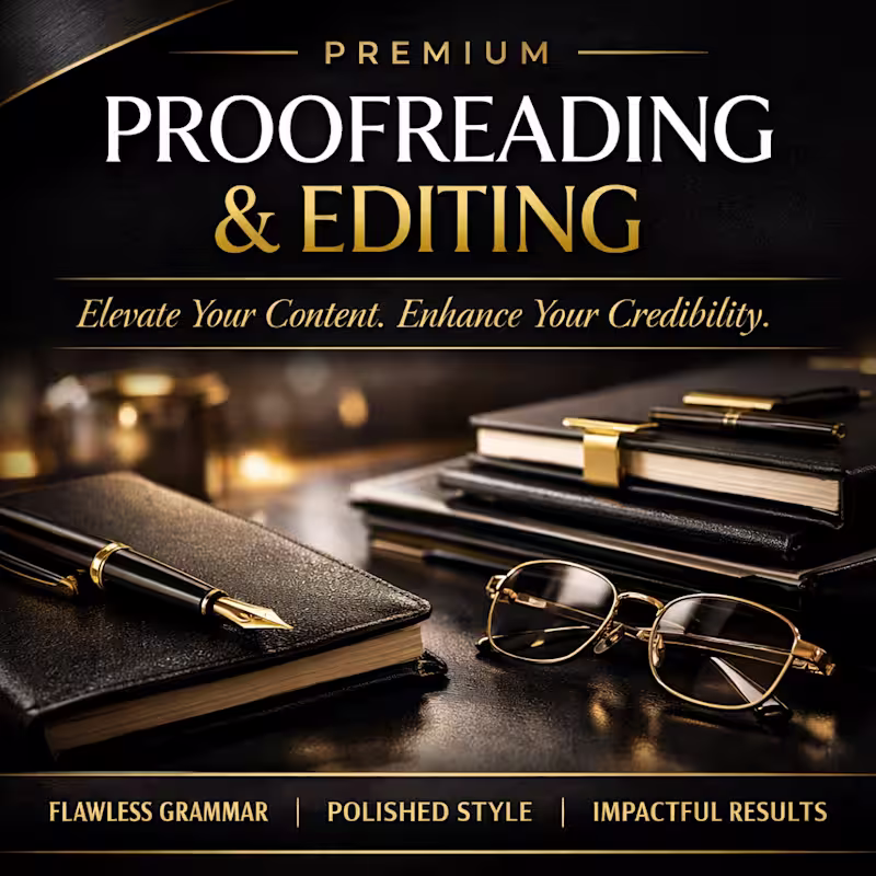 Cover image for Professional Proofreading & Error-Free Editing