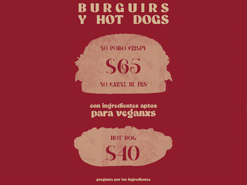 Cover image for Visual Identity for vegan burgers and hotdogs