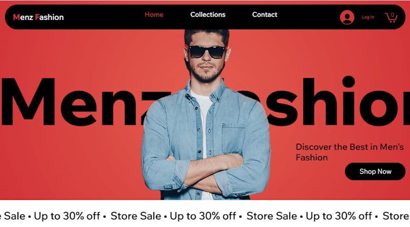 Cover image for Menz Fashion | Ecommerce Fashion Store Built on Wix Studio