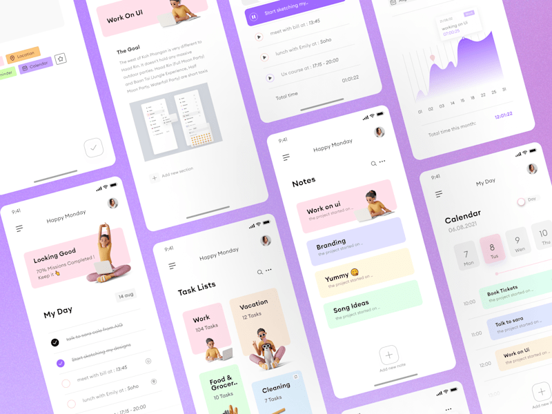 Cover image for Nimble - A Female Centered Productivity App UX Design
