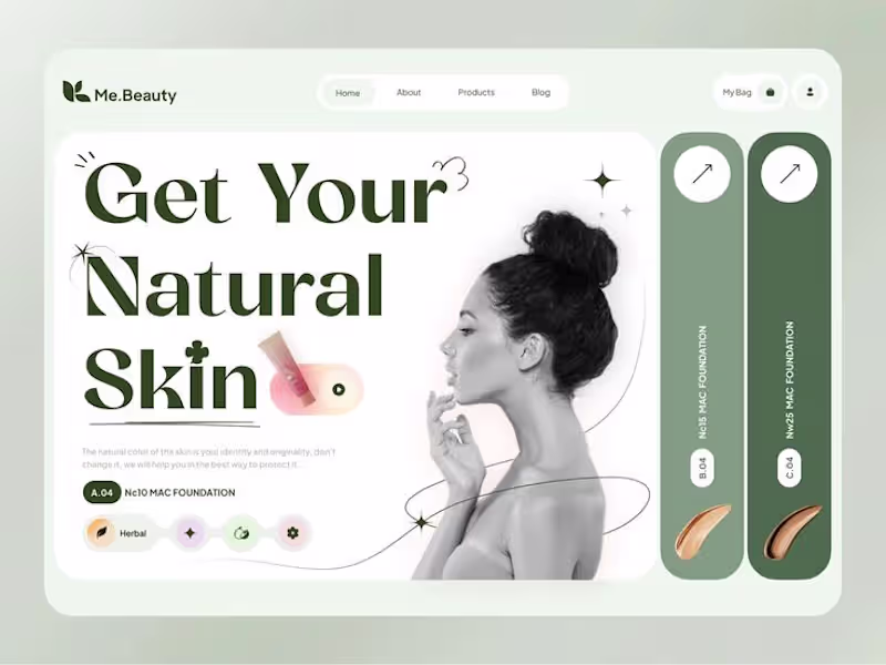 Cover image for Skincare Company Website UI UX               