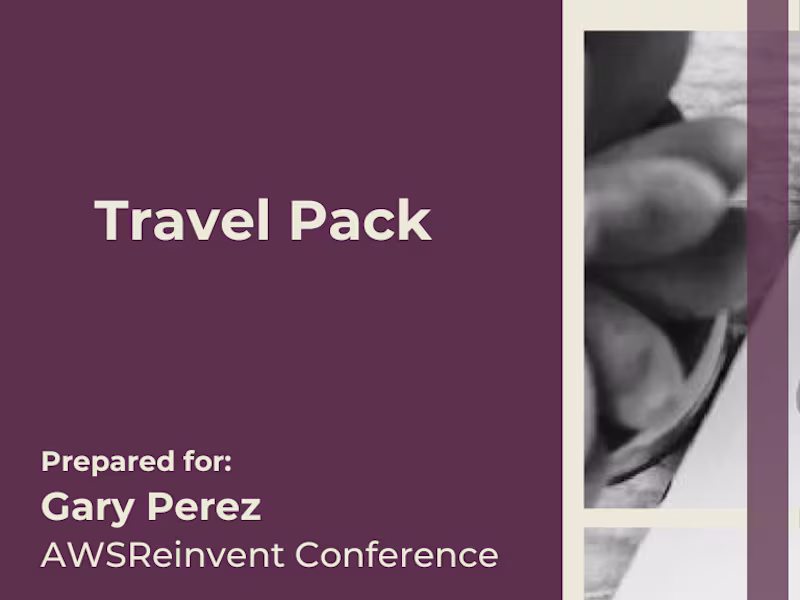 Cover image for Copy of Travel Pack Example