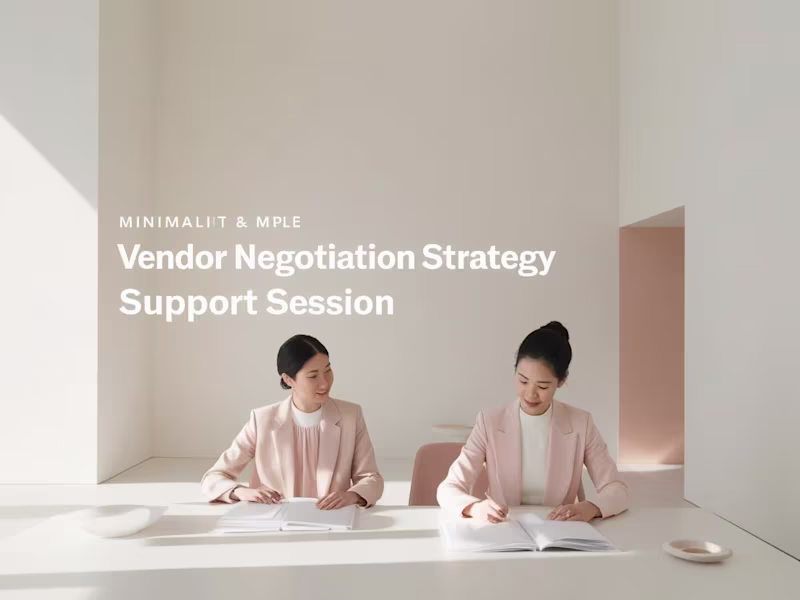 Cover image for Vendor Negotiation Strategy Support Project