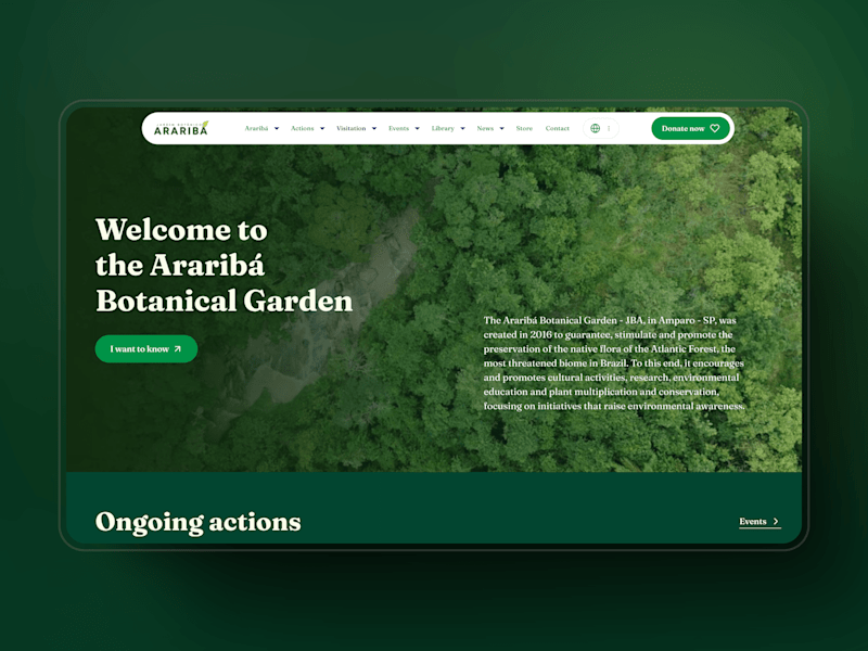 Cover image for Araribá Botanical Garden Framer Site
