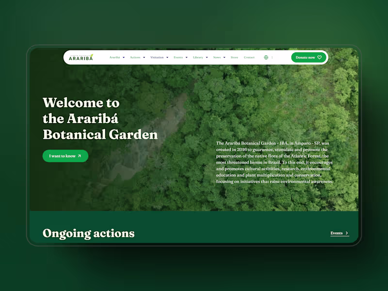 Cover image for Araribá Botanical Garden Framer Site