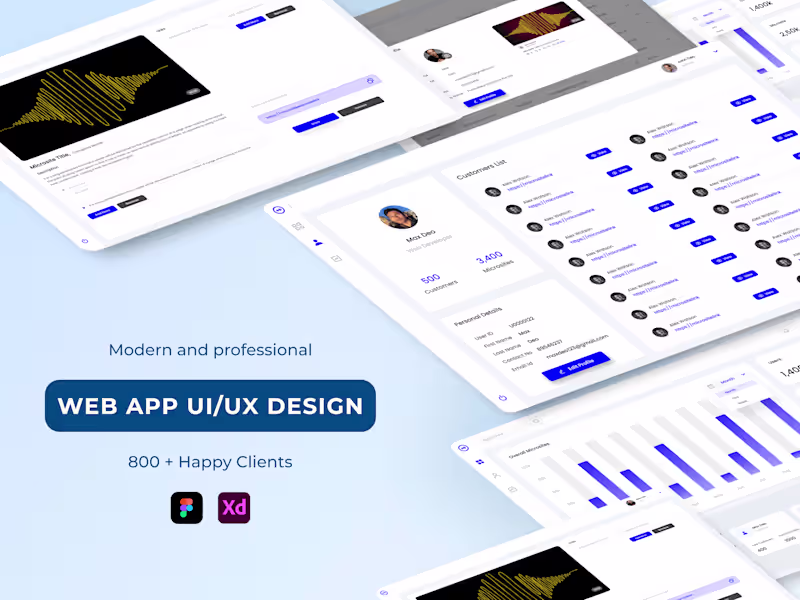 Cover image for I will design a modern UI UX design in figma