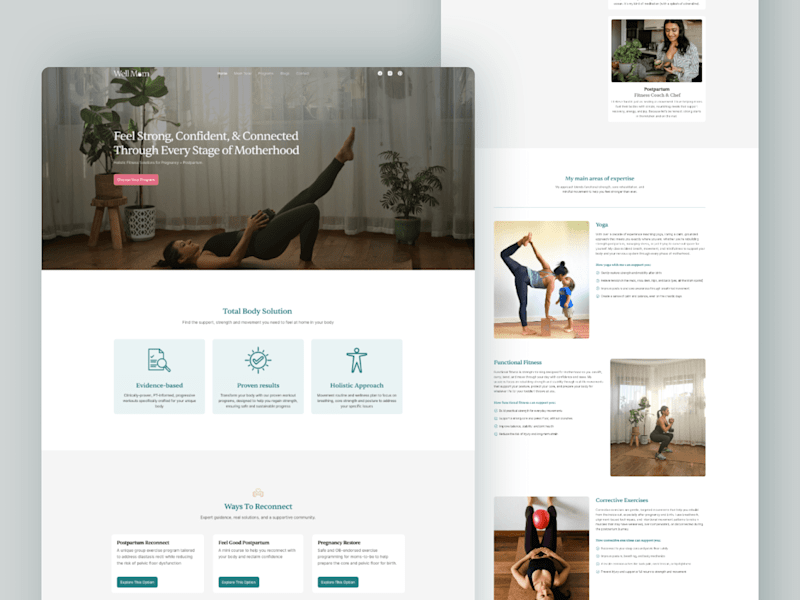 Cover image for WellMom Fitness Framer Website Development