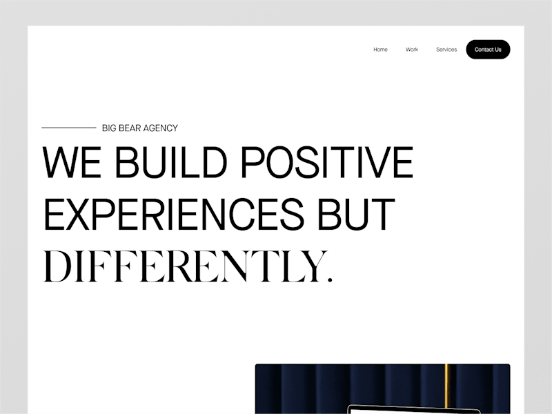 Cover image for Big Bear - UI UX Landing page for Creative Design Agency