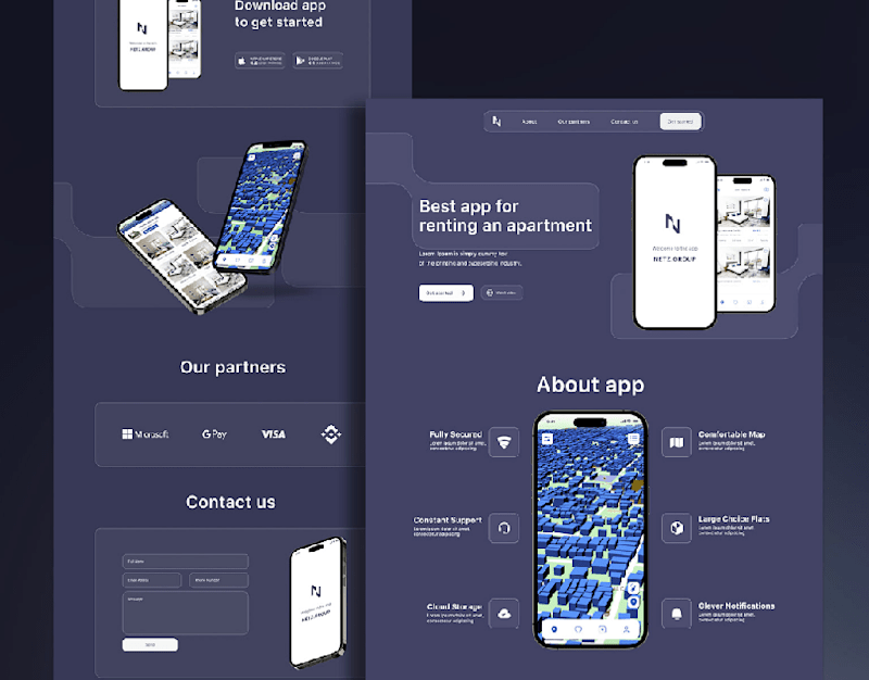 Cover image for Promo landing for app | UI UX Design
