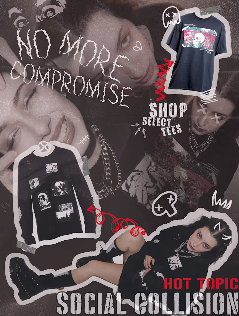 Cover image for Fake Advertising Campaign- Social Collision by Hot Topic