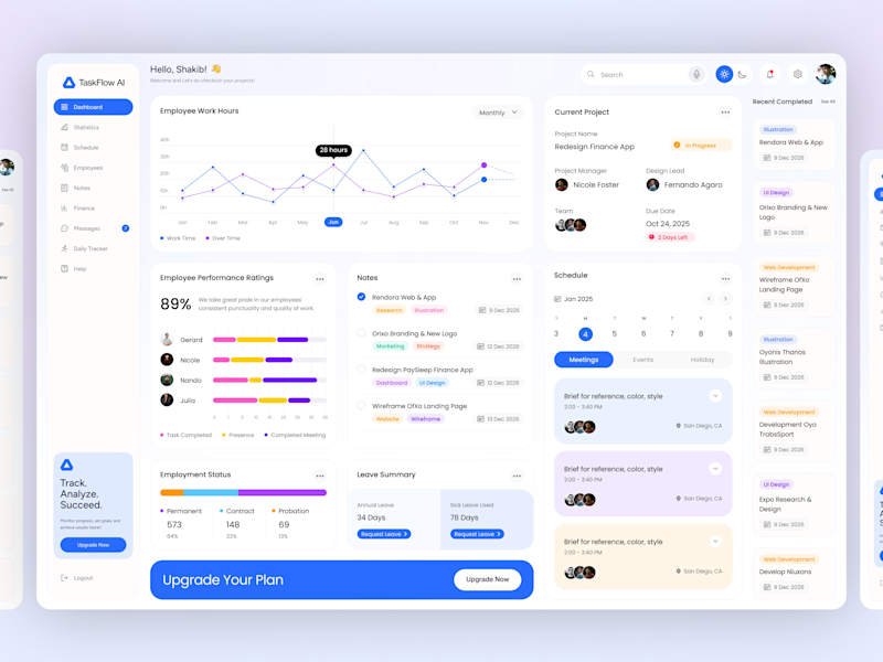Cover image for TaskFlow AI - Projects Management Dashboard SaaS