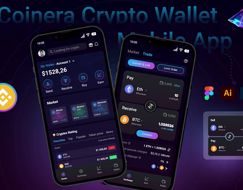 Cover image for Coinera-Crypto Wallet Mobile App