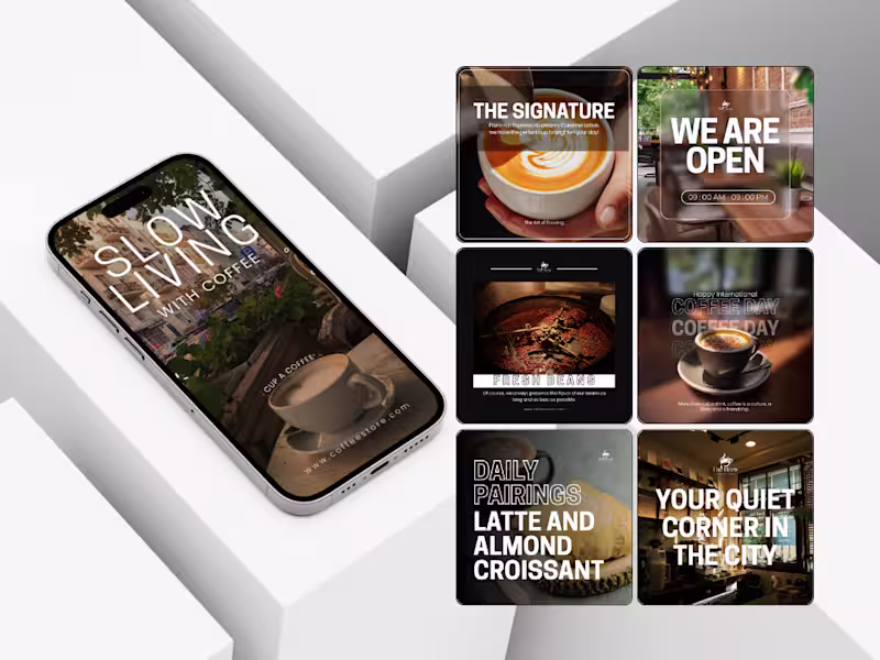 Cover image for Coffee Shop Social Media Design