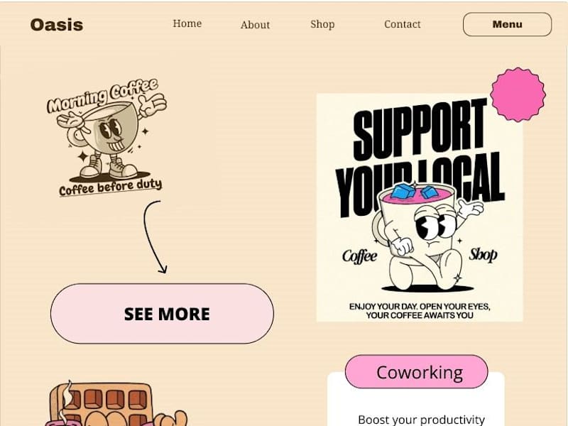 Cover image for Mockups designs for Coffee shops