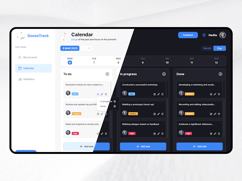 Cover image for GooseTrack –  Productivity Web App (Dashboard)
