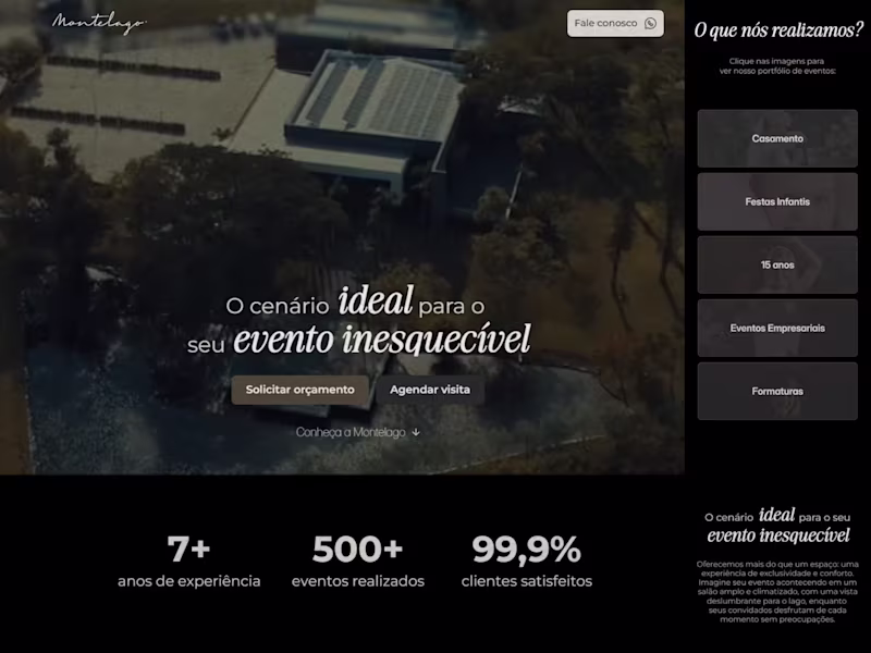 Cover image for Montelago | Event Venue Landing Page