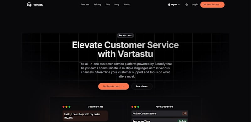 Cover image for Vartastu - Customer Service Chat Platform