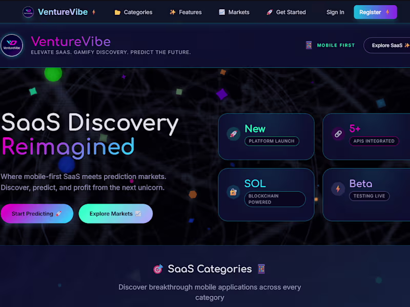 Cover image for 🚀 Introducing VentureVibe: The Ultimate Launchpad for SaaS ...