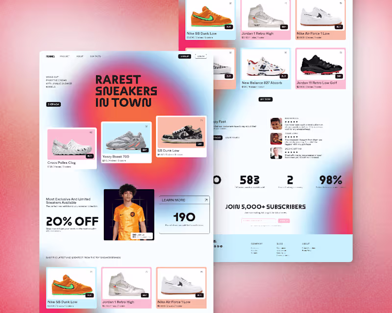 Cover image for FEAKD. Online Rare-Sneakers Store