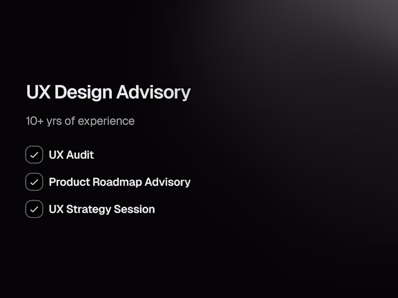 Cover image for UX Design Advisory