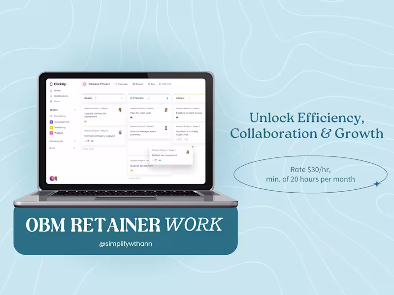 Cover image for OBM Retainer Package
