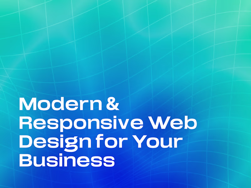Cover image for Modern & Responsive Web Design for Your Business
