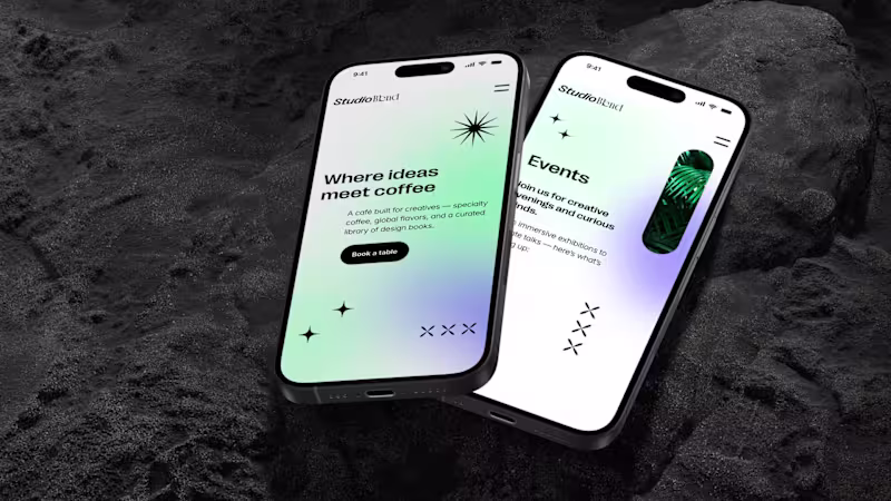 Cover image for Studio Blend Café Web Design Prototype