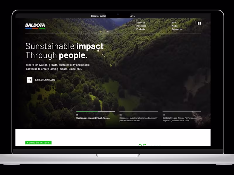 Cover image for Baldota Group | Homepage Redesign