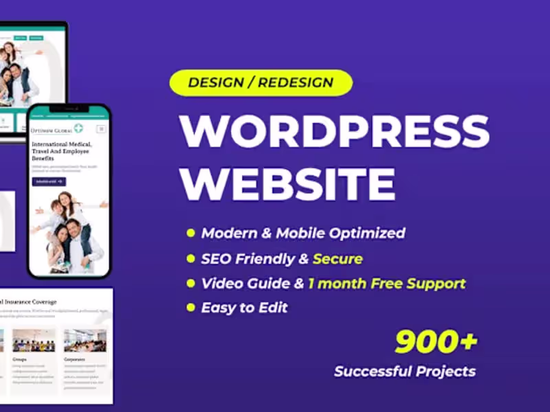 Cover image for I will develop wordpress website with responsive web design