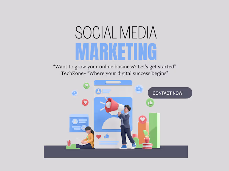 Cover image for i will be your social media marketer and content creator