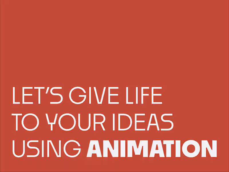 Cover image for I'll bring your ideas to life using animation