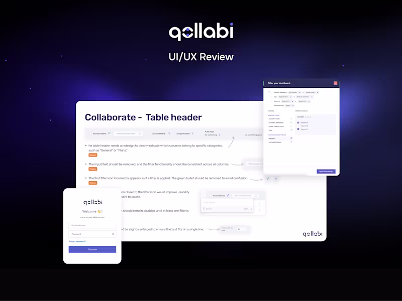 Cover image for Qollabi - UX / UI Review