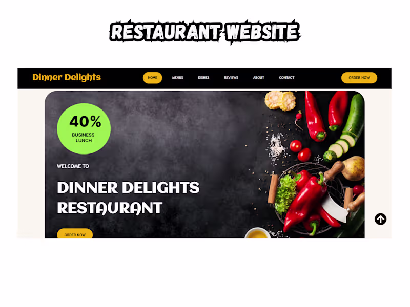 Cover image for Modern Restaurant Website Design
