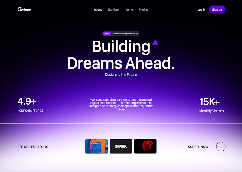 Cover image for Dark-gradient hero section