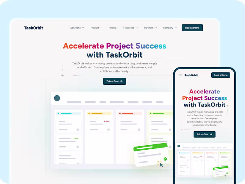 Cover image for Marketing Website for a Project Management Software