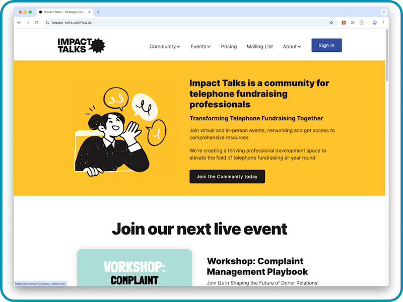 Cover image for Rich Webflow CMS for an important cause