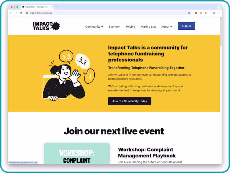 Cover image for Rich Webflow CMS for an important cause