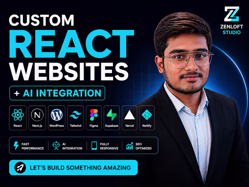 Cover image for Custom React Website with AI Integration