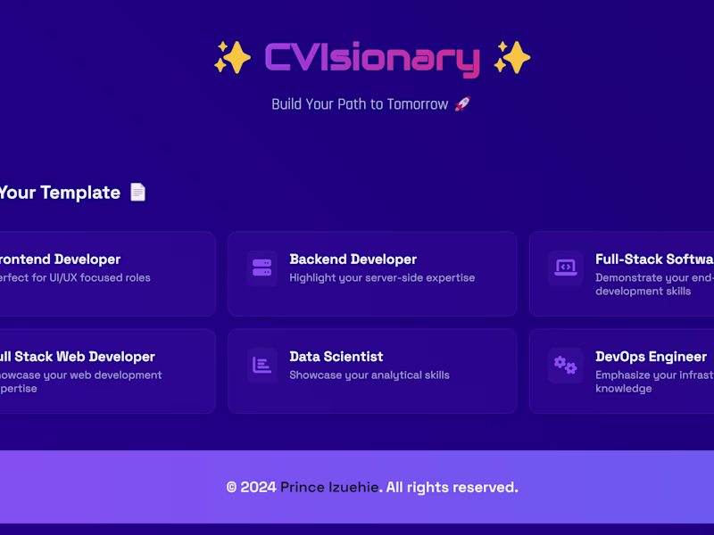 Cover image for CVIsionary - Build Your Path to Tomorrow