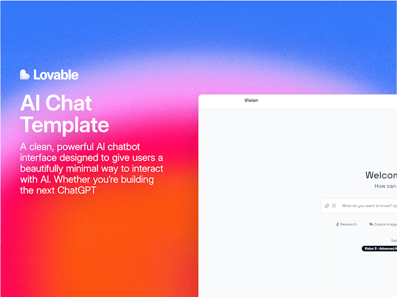 Cover image for Vision - AI Chat Assistant Template