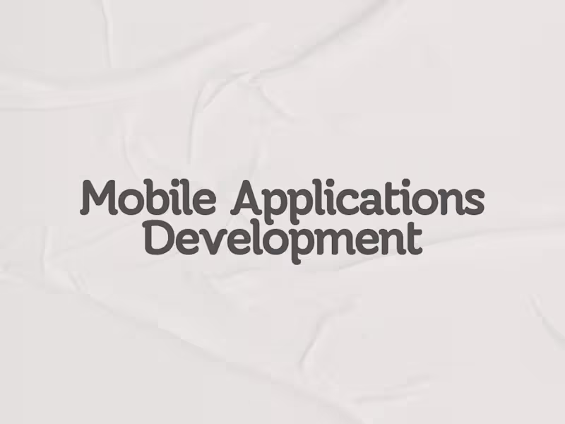 Cover image for Mobile Applications Development