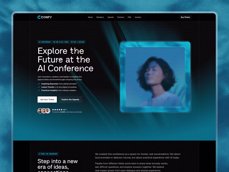 Cover image for Modern Framer Template for AI & Tech Event Success