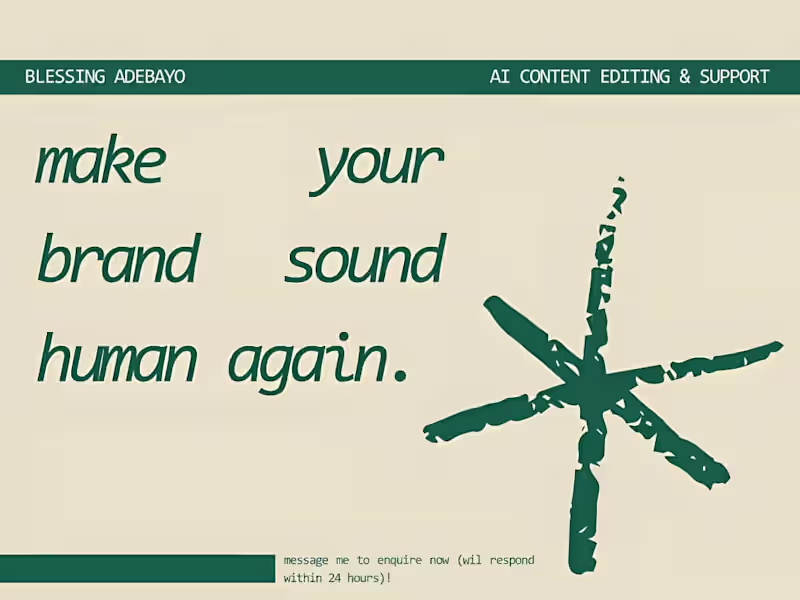 Cover image for AI Content Editing & Social Media Support for Small Brands