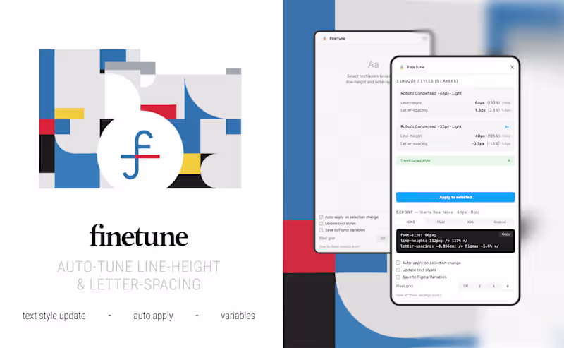 Cover image for FineTune — typography auto-tuning for